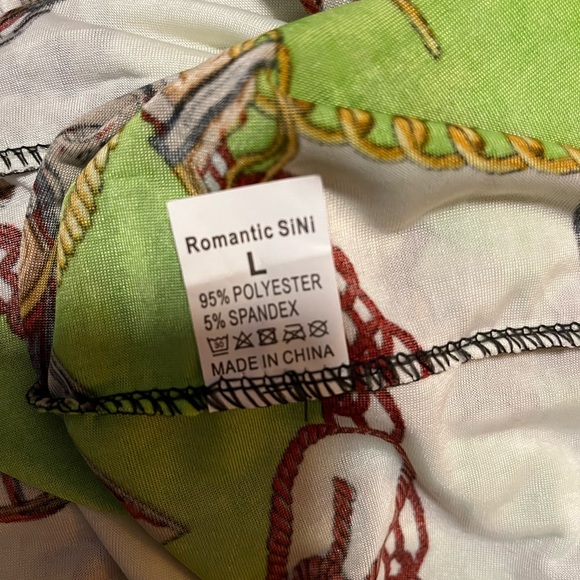 Romantic SiNi NWT multi colored size large beach dress - Picture 4 of 5